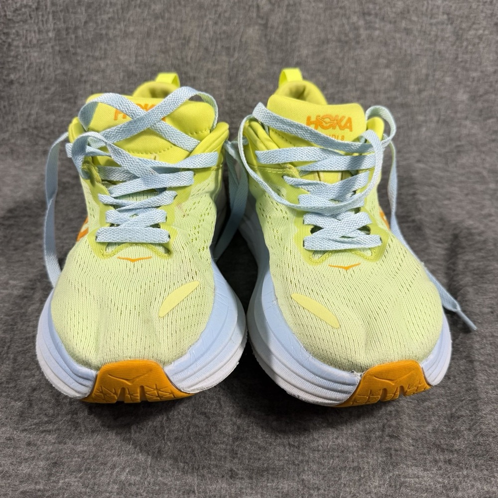 Hoka One One Bondi 8 Shoes Womens Size 7.5 Yellow Butterfly Running Sneakers